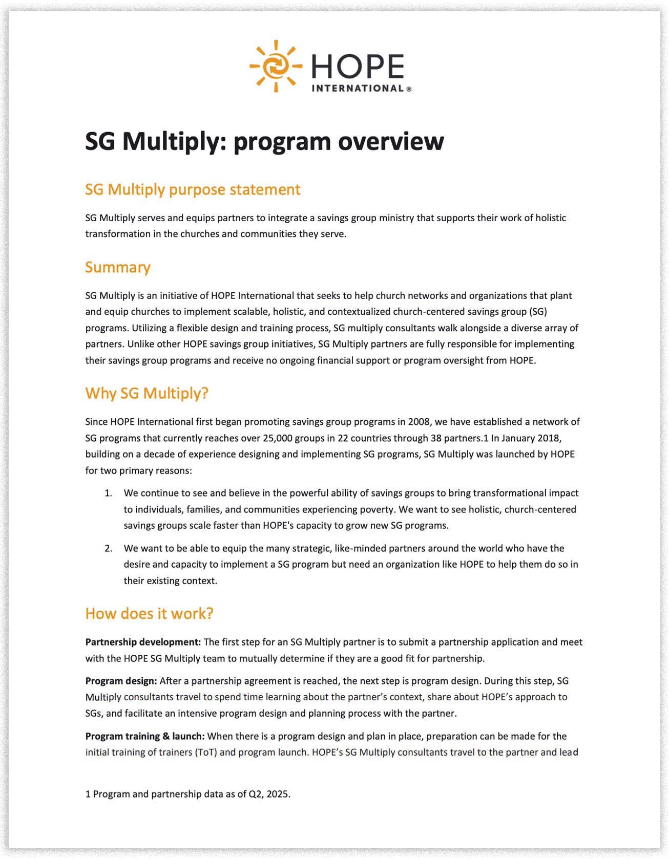 View SG Multiply overview